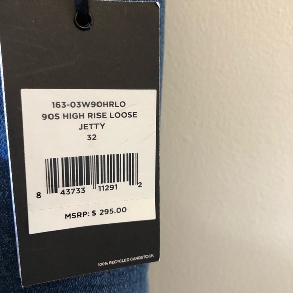 Re/Done Blue High Rise Loose Button Fly in Jetty Jeans 32 - Picture 10 of 15